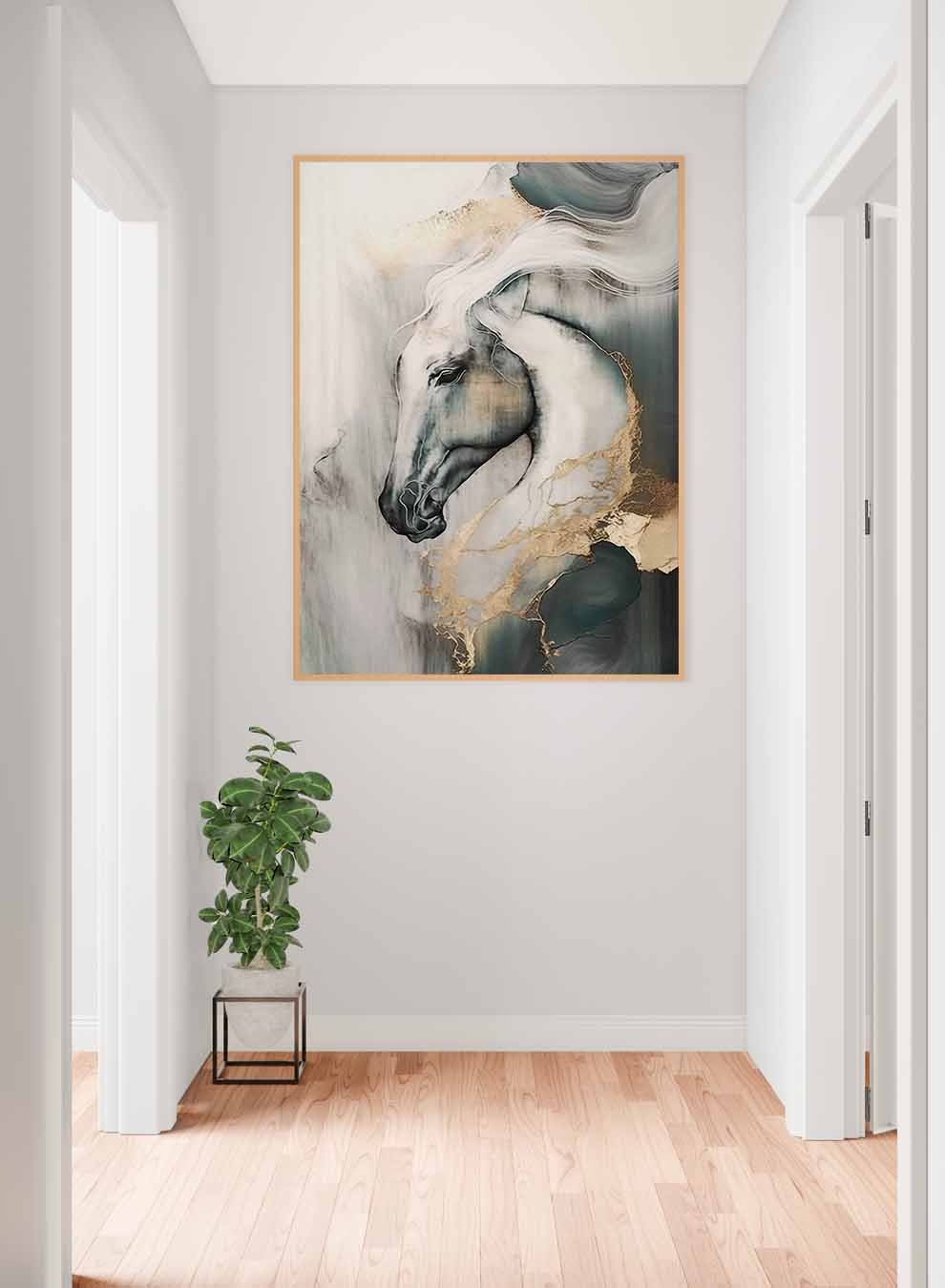 Canvas Wall Art Stretched Over Wooden Frame with Gold Floating Frame Paintings & Pictures| LOWHA