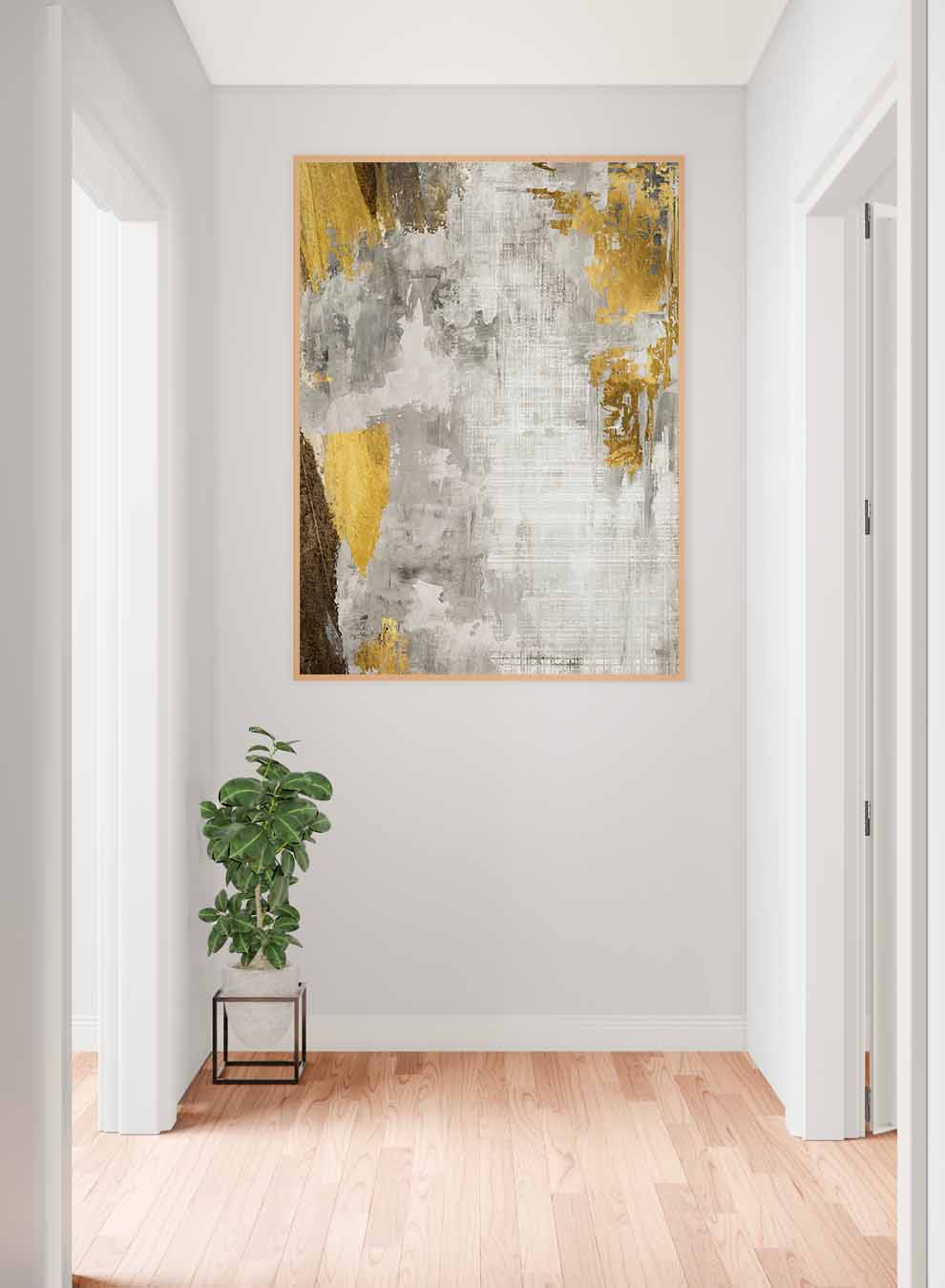 Canvas Wall Art Stretched Over Wooden Frame with Gold Floating Frame Paintings & Pictures| LOWHA