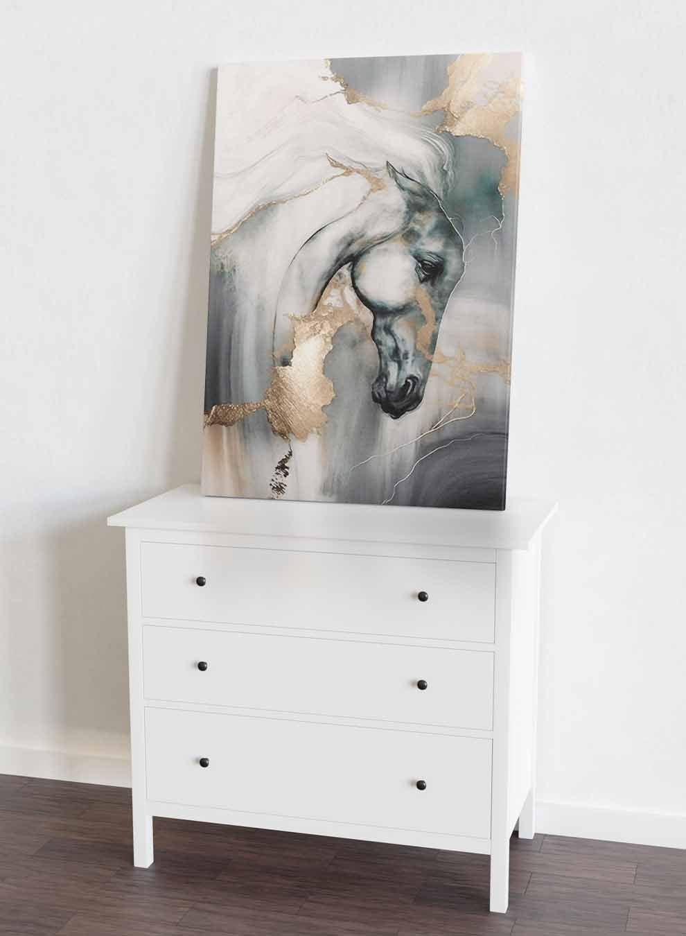 Canvas Wall Art Stretched Over Wooden Frame with Gold Floating Frame Paintings & Pictures| LOWHA