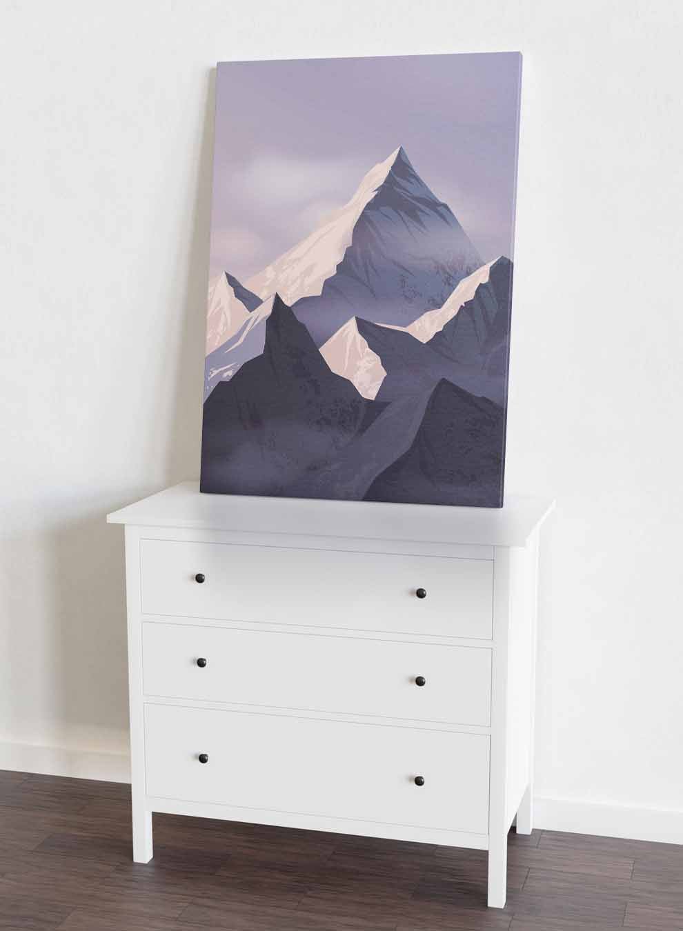 Canvas Wall Art Stretched Over Wooden Frame with Gold Floating Frame Paintings & Pictures| LOWHA