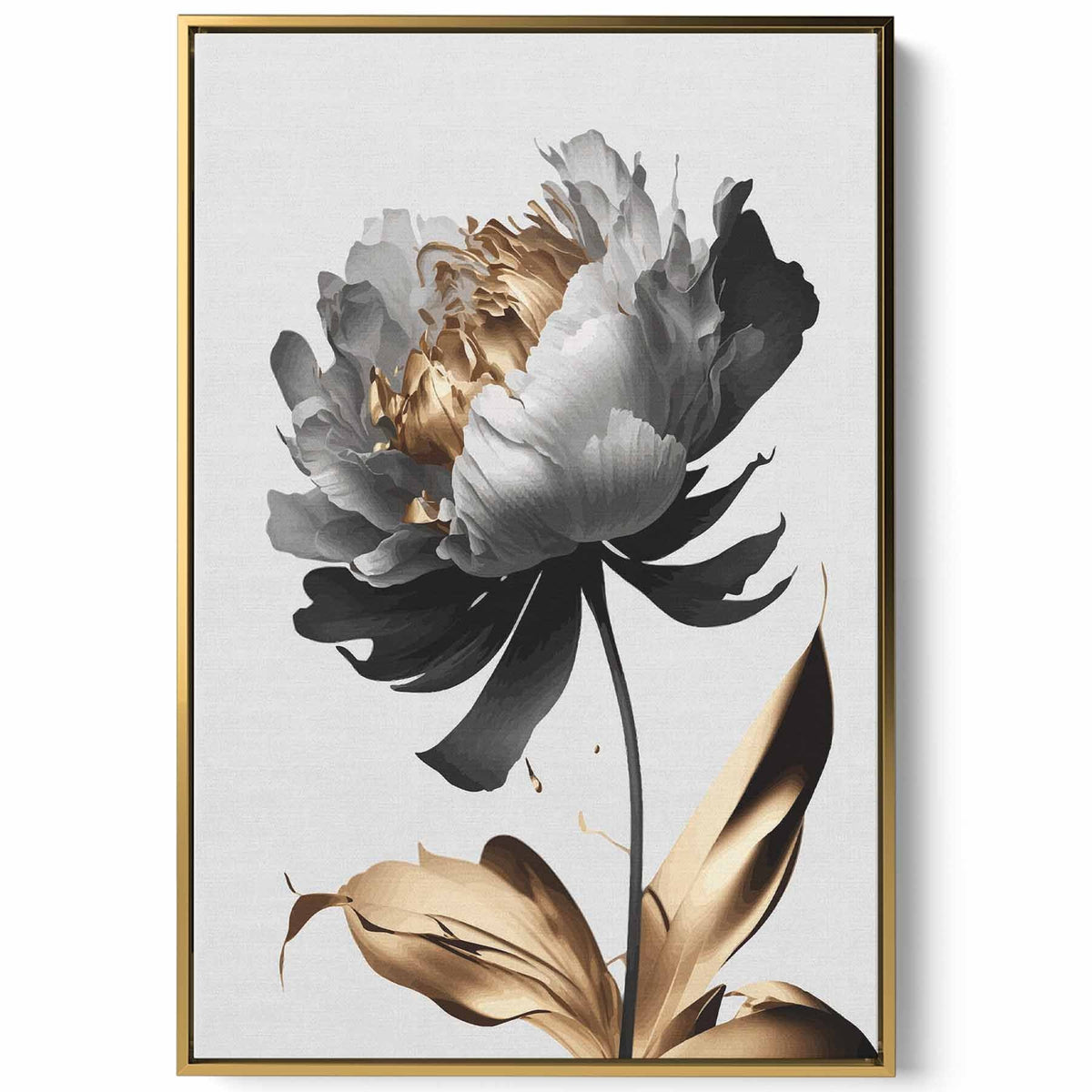 Canvas Wall Art Stretched Over Wooden Frame with Gold Floating Frame Paintings & Pictures| LOWHA