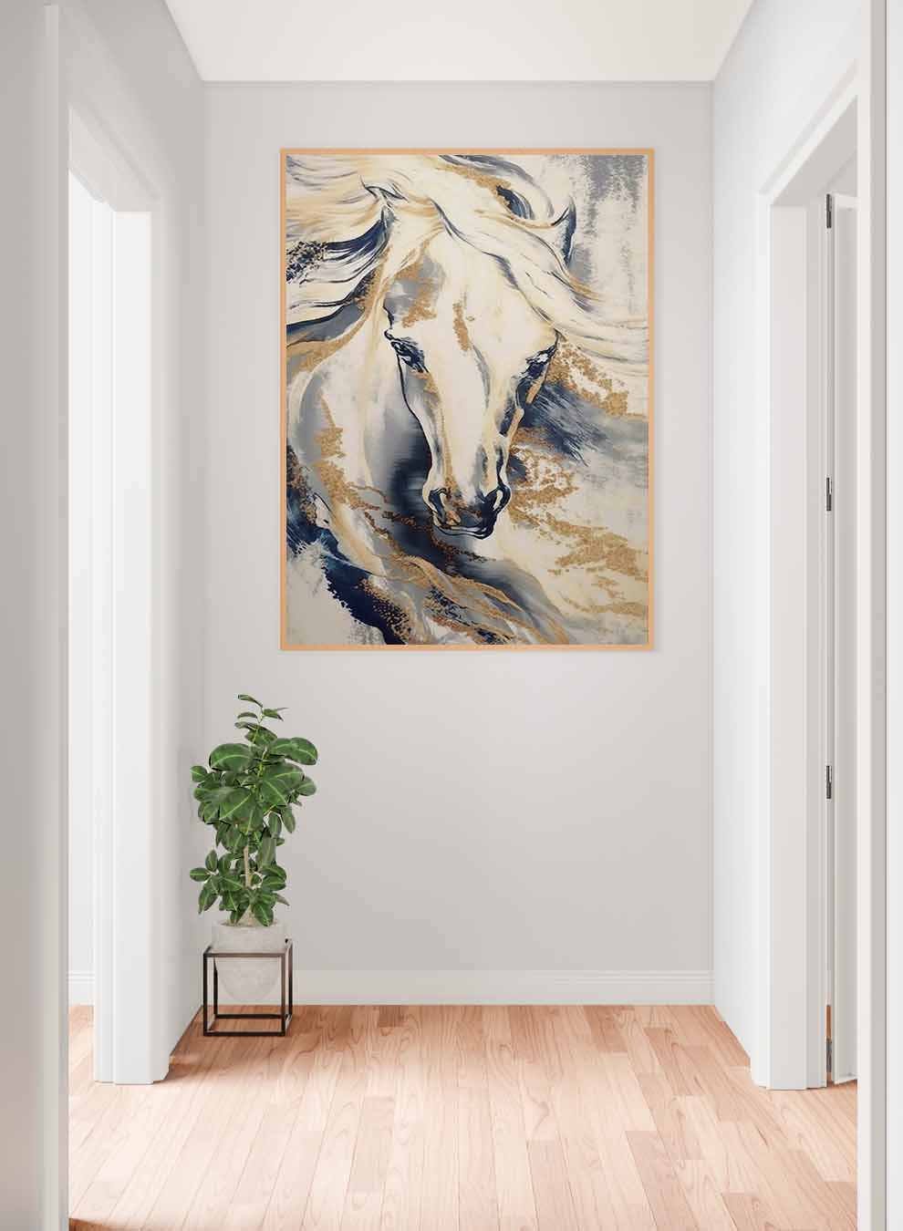 Canvas Wall Art Stretched Over Wooden Frame with Gold Floating Frame Paintings & Pictures| LOWHA