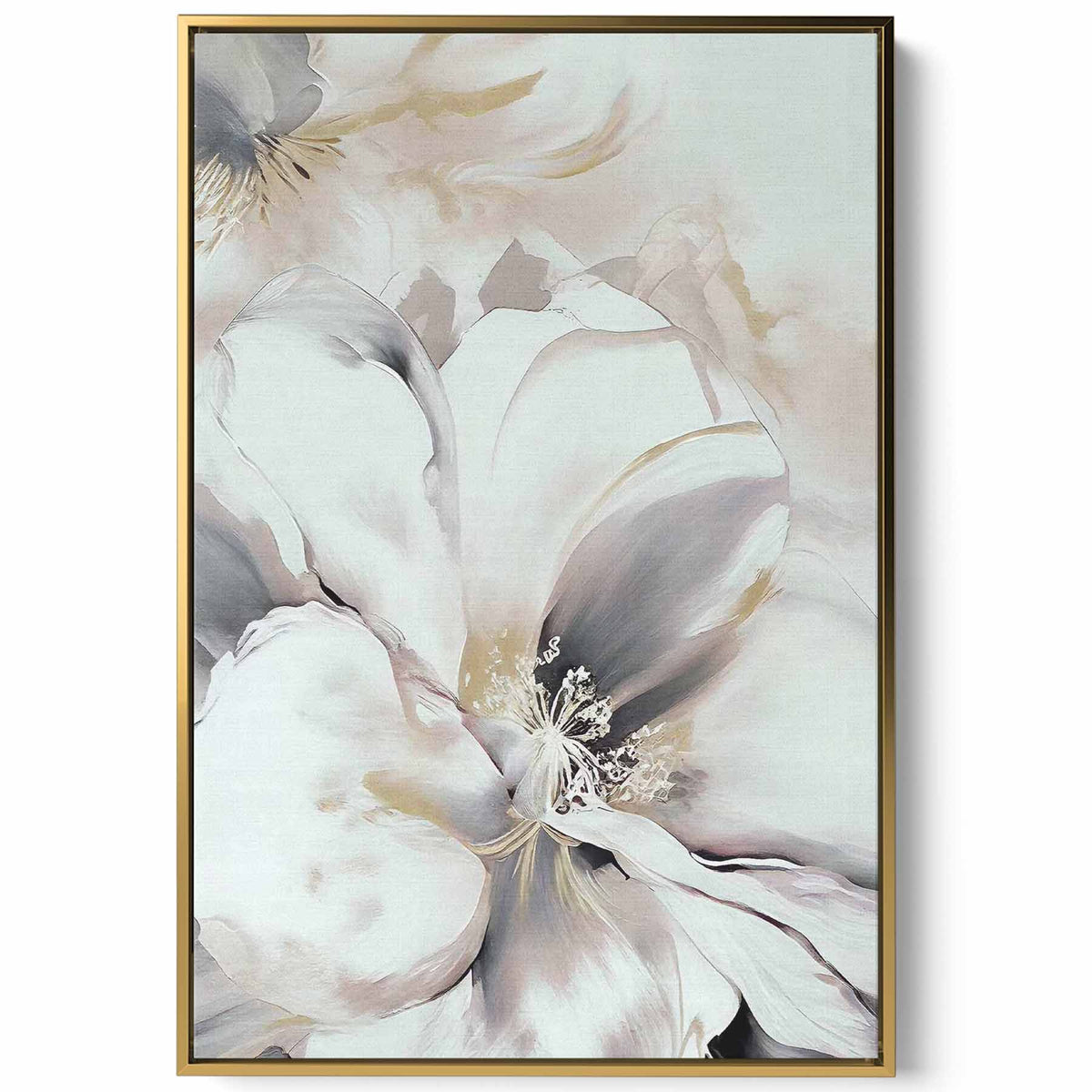 Canvas Wall Art Stretched Over Wooden Frame with Gold Floating Frame Paintings & Pictures| LOWHA