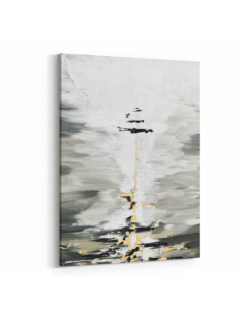 Canvas Wall Art Stretched Over Wooden Frame with Gold Floating Frame Paintings & Pictures| LOWHA