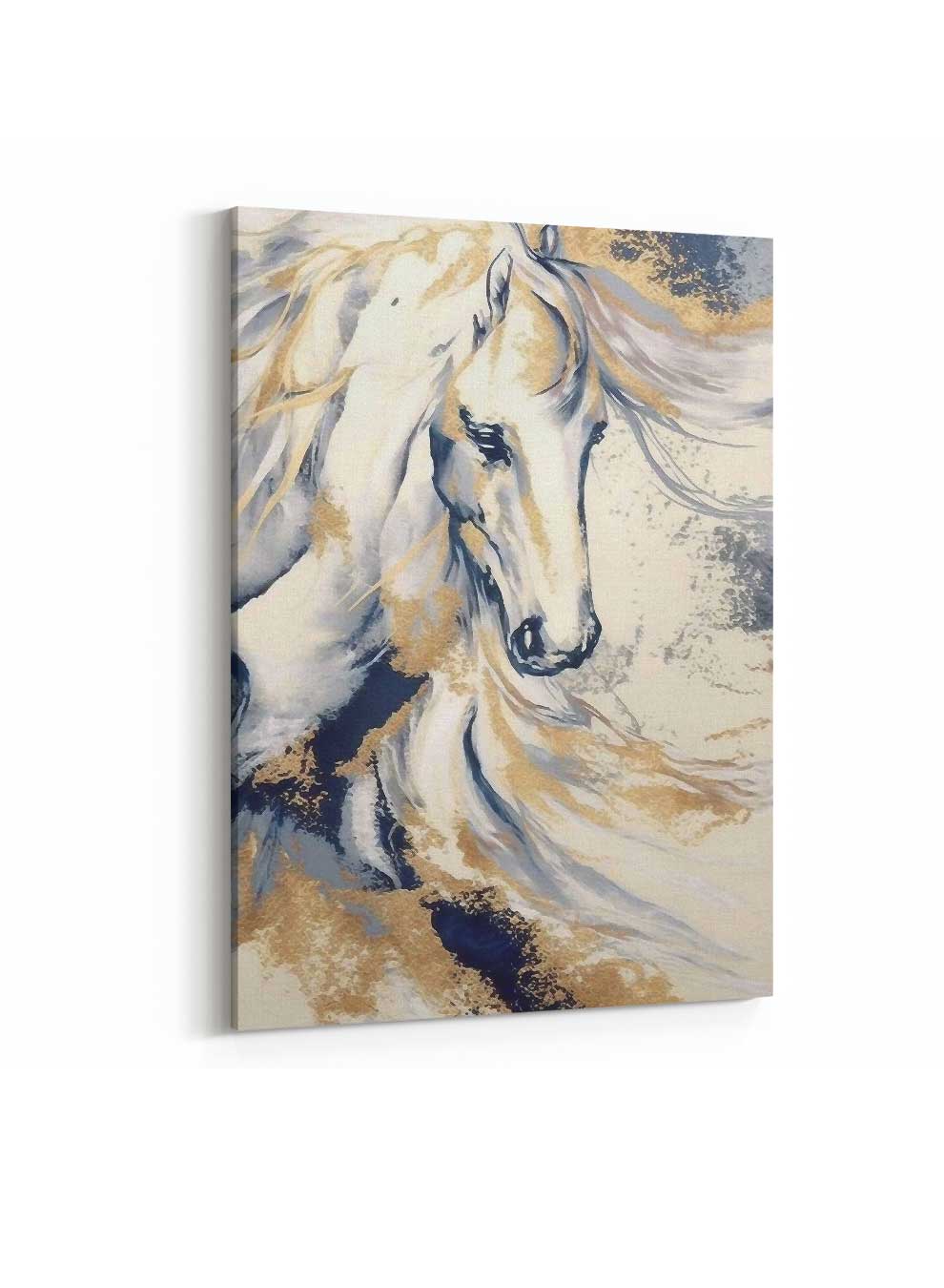 Canvas Wall Art Stretched Over Wooden Frame with Gold Floating Frame Paintings & Pictures| LOWHA