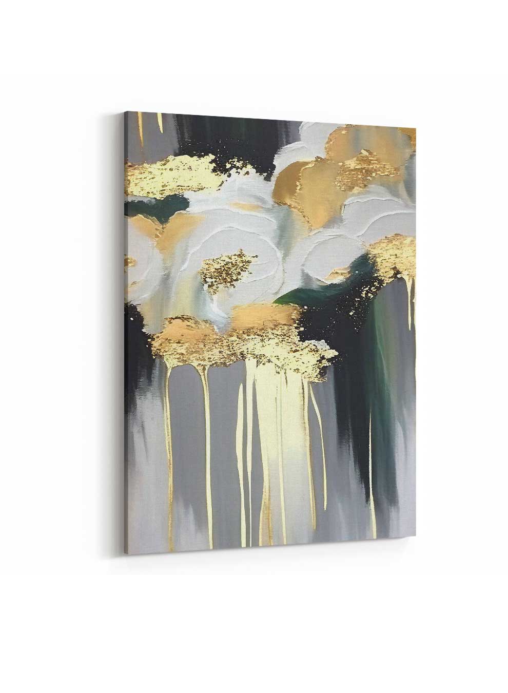 Canvas Wall Art Stretched Over Wooden Frame with Gold Floating Frame Paintings & Pictures| LOWHA