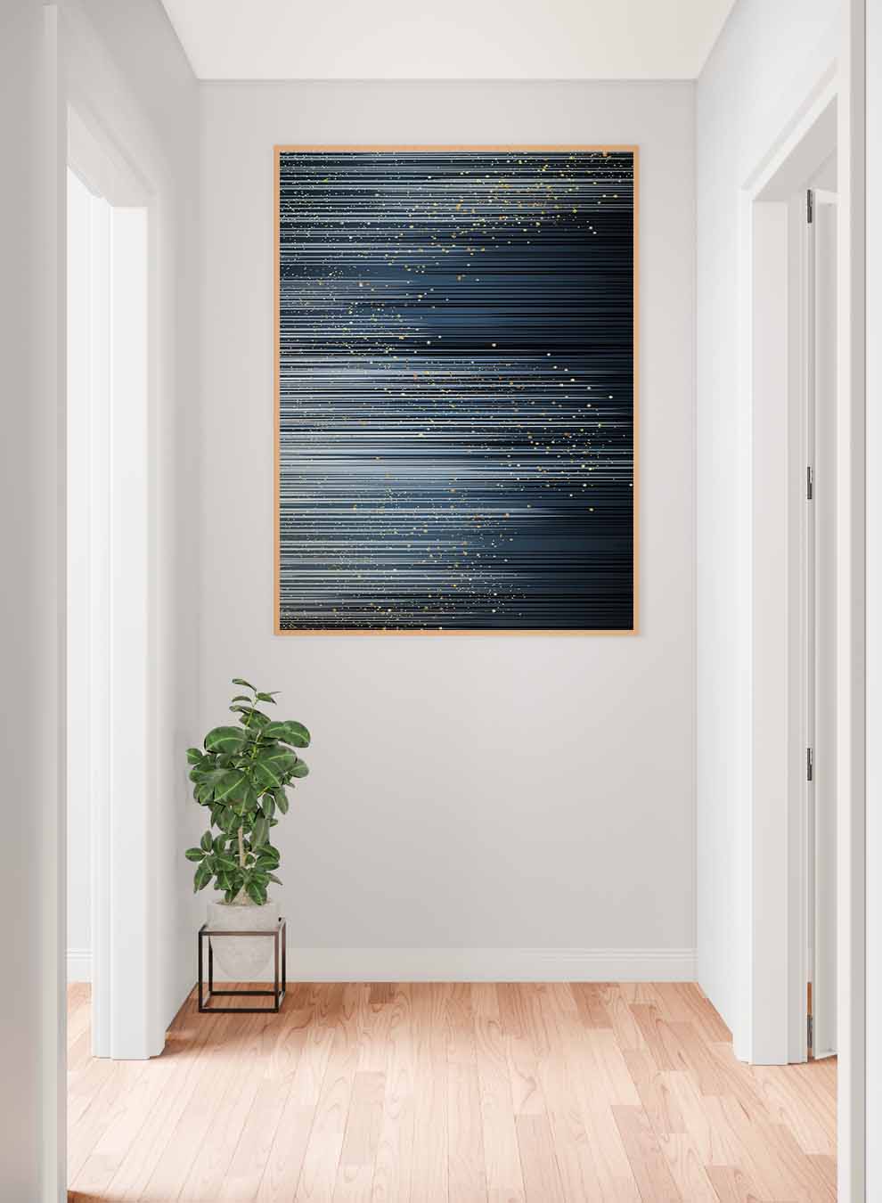 Canvas Wall Art Stretched Over Wooden Frame with Gold Floating Frame Paintings & Pictures| LOWHA