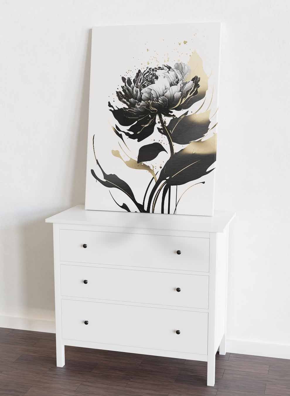 Canvas Wall Art Stretched Over Wooden Frame with Gold Floating Frame Paintings & Pictures| LOWHA
