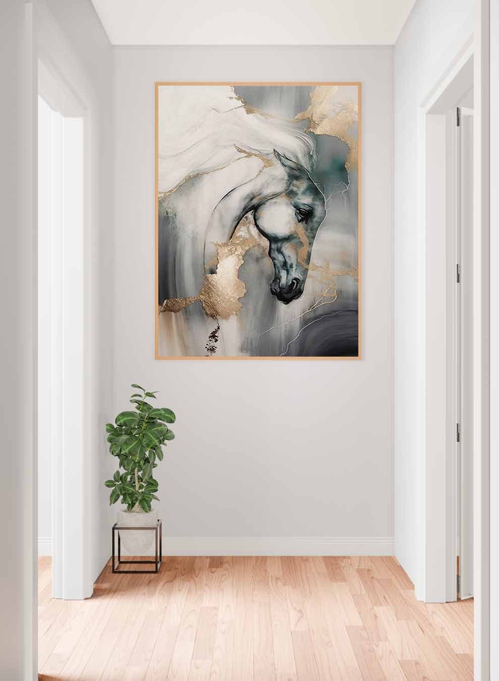 Canvas Wall Art Stretched Over Wooden Frame with Gold Floating Frame Paintings & Pictures| LOWHA