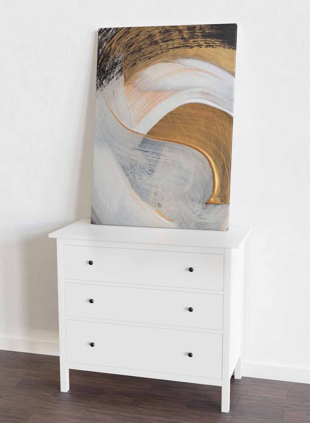 Canvas Wall Art Stretched Over Wooden Frame with Gold Floating Frame Paintings & Pictures| LOWHA