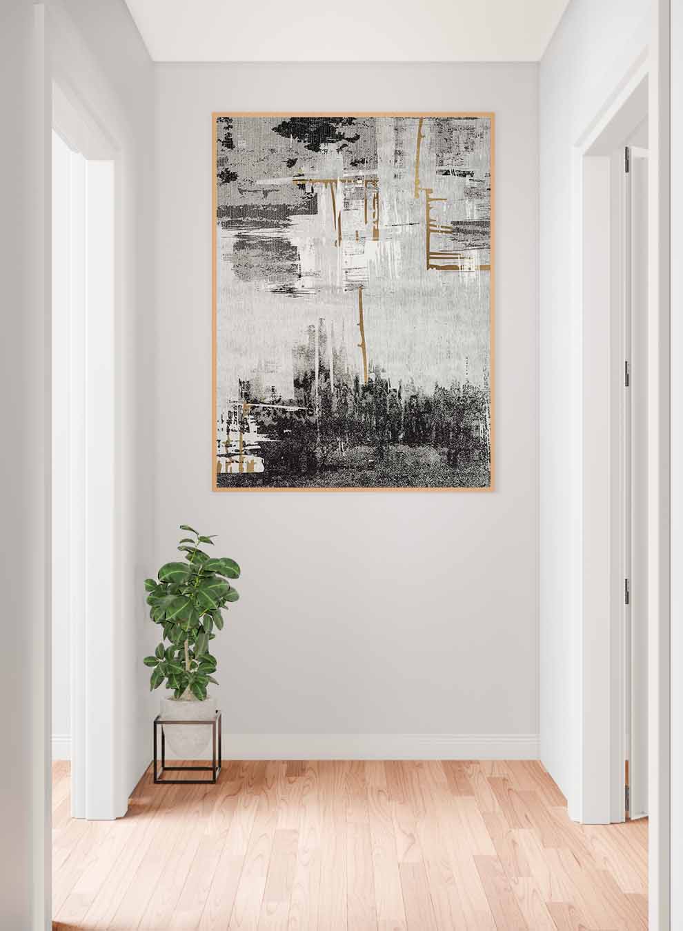 Canvas Wall Art Stretched Over Wooden Frame with Gold Floating Frame Paintings & Pictures| LOWHA