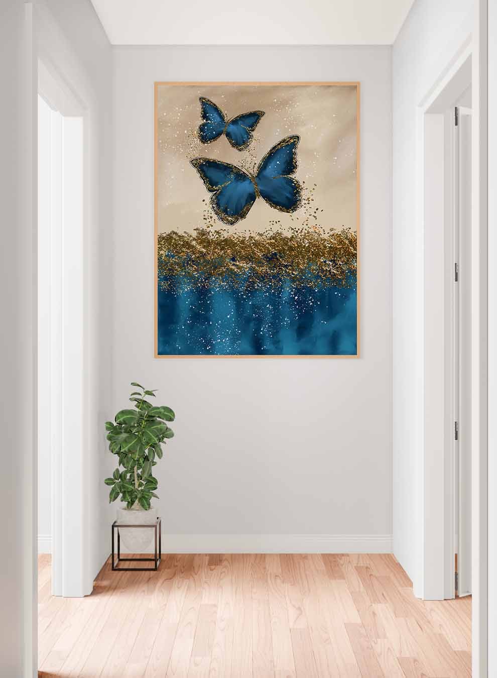 Canvas Wall Art Stretched Over Wooden Frame with Gold Floating Frame Paintings & Pictures| LOWHA