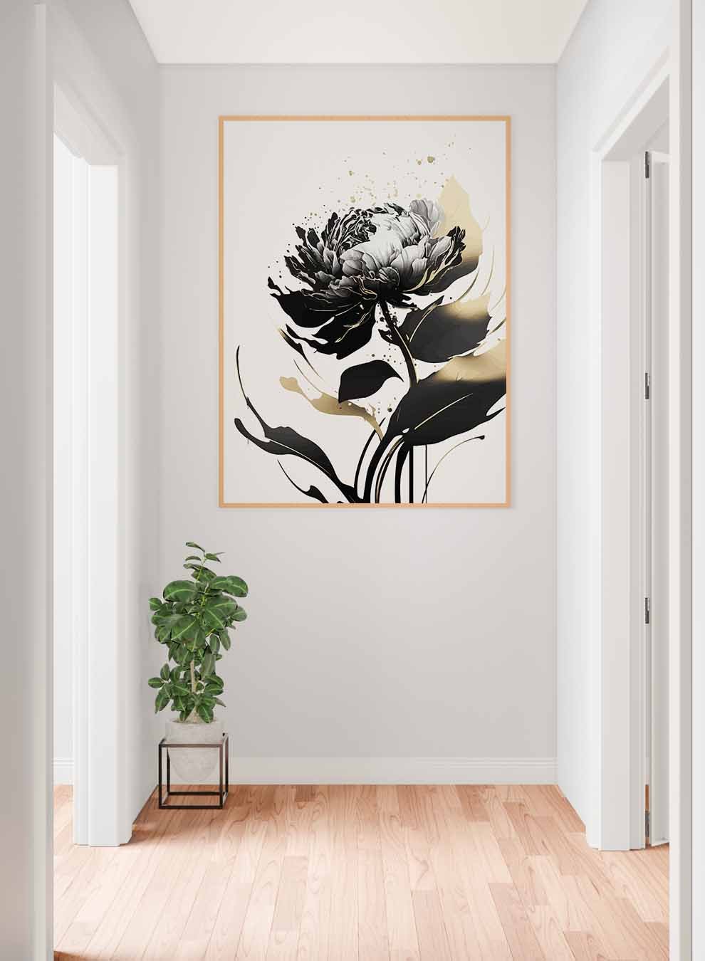 Canvas Wall Art Stretched Over Wooden Frame with Gold Floating Frame Paintings & Pictures| LOWHA