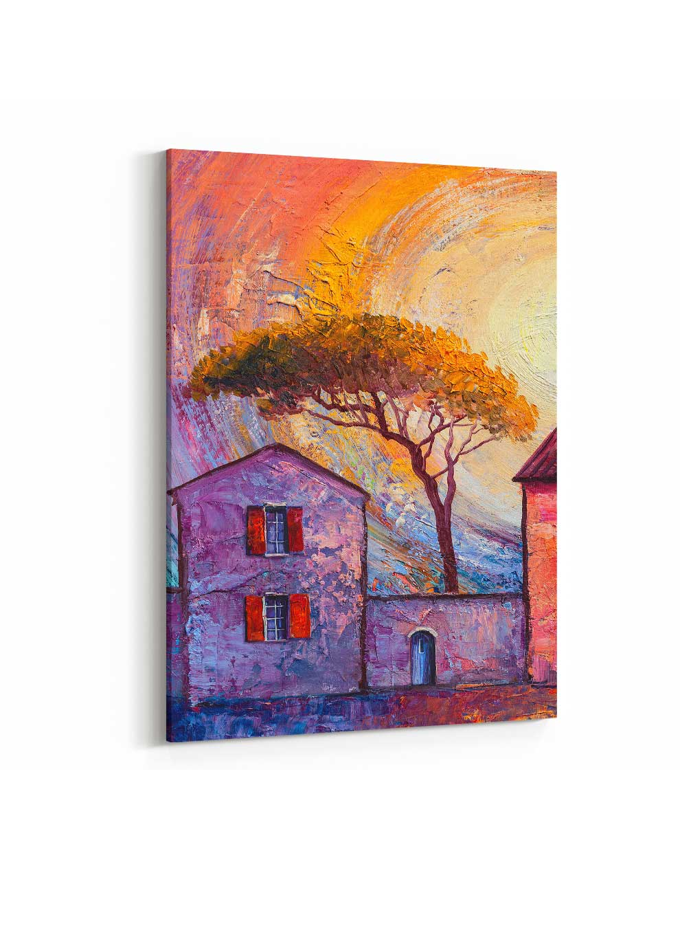 Canvas Wall Art Stretched Over Wooden Frame with Gold Floating Frame Paintings & Pictures| LOWHA