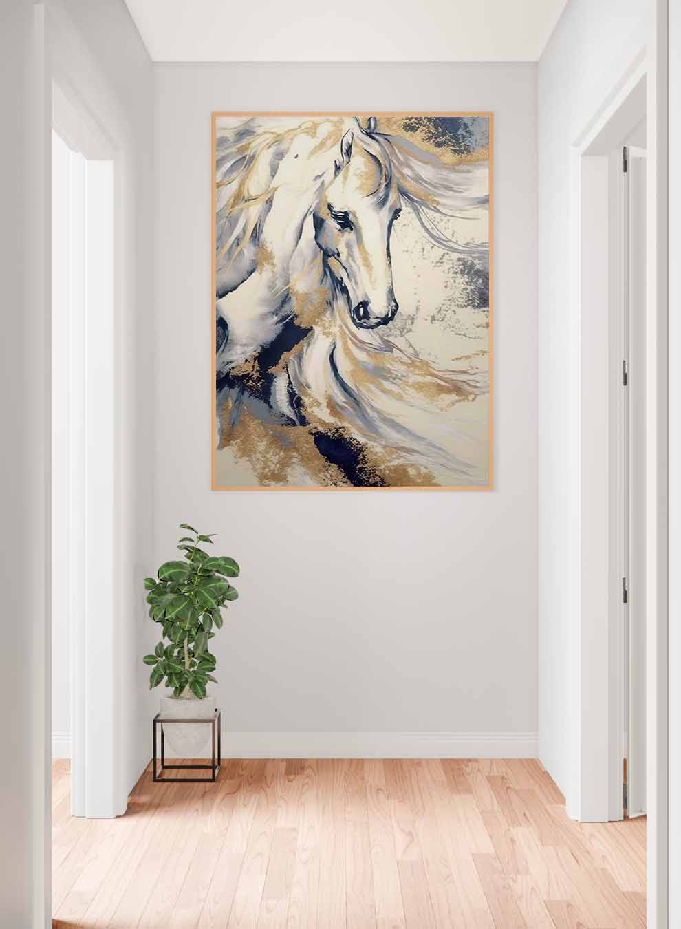 Canvas Wall Art Stretched Over Wooden Frame with Gold Floating Frame Paintings & Pictures| LOWHA