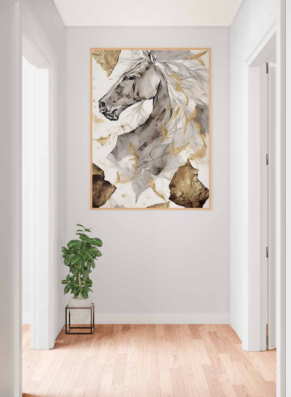 Canvas Wall Art Stretched Over Wooden Frame with Gold Floating Frame Paintings & Pictures| LOWHA