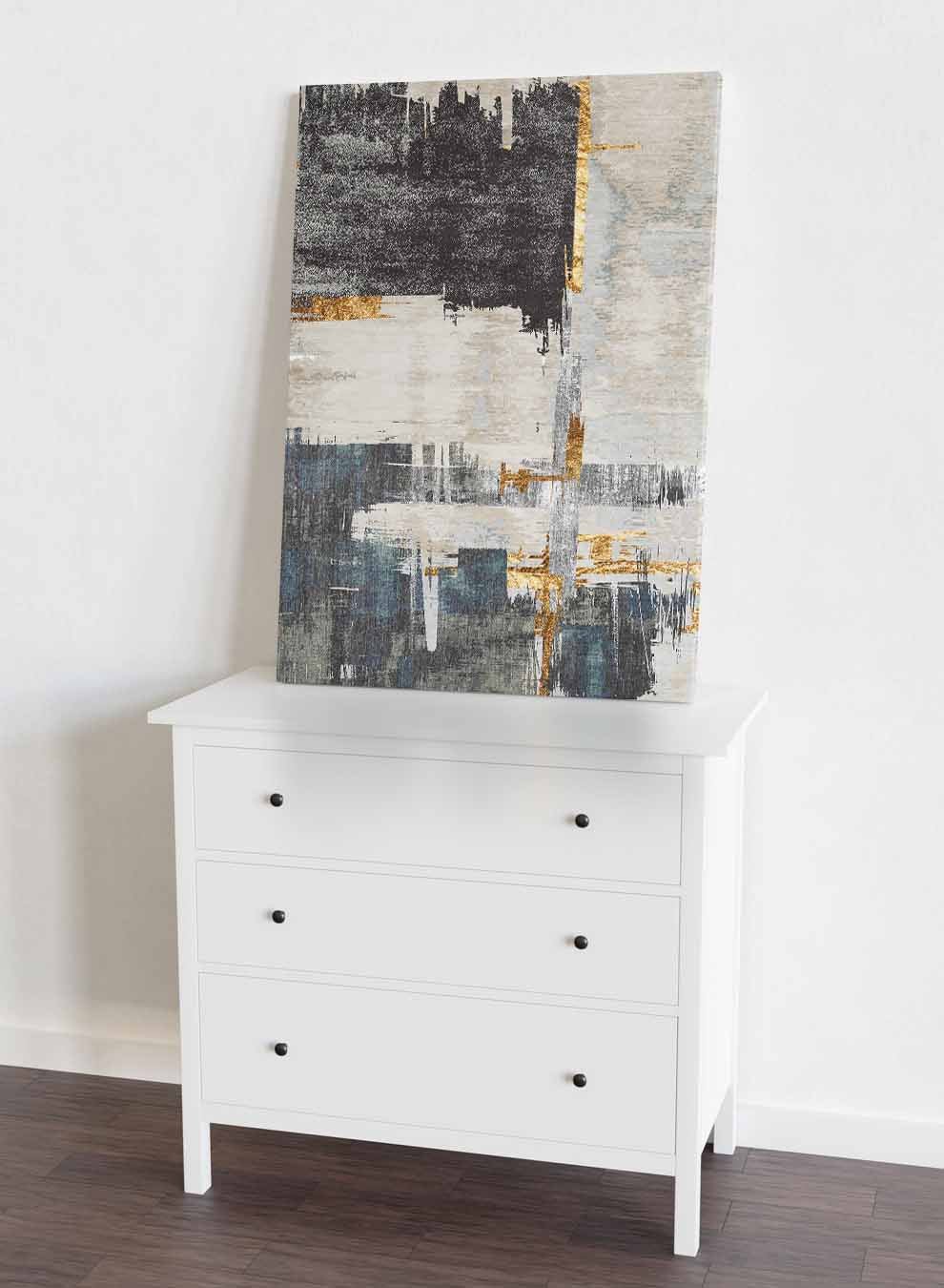 Canvas Wall Art Stretched Over Wooden Frame with Gold Floating Frame Paintings & Pictures| LOWHA