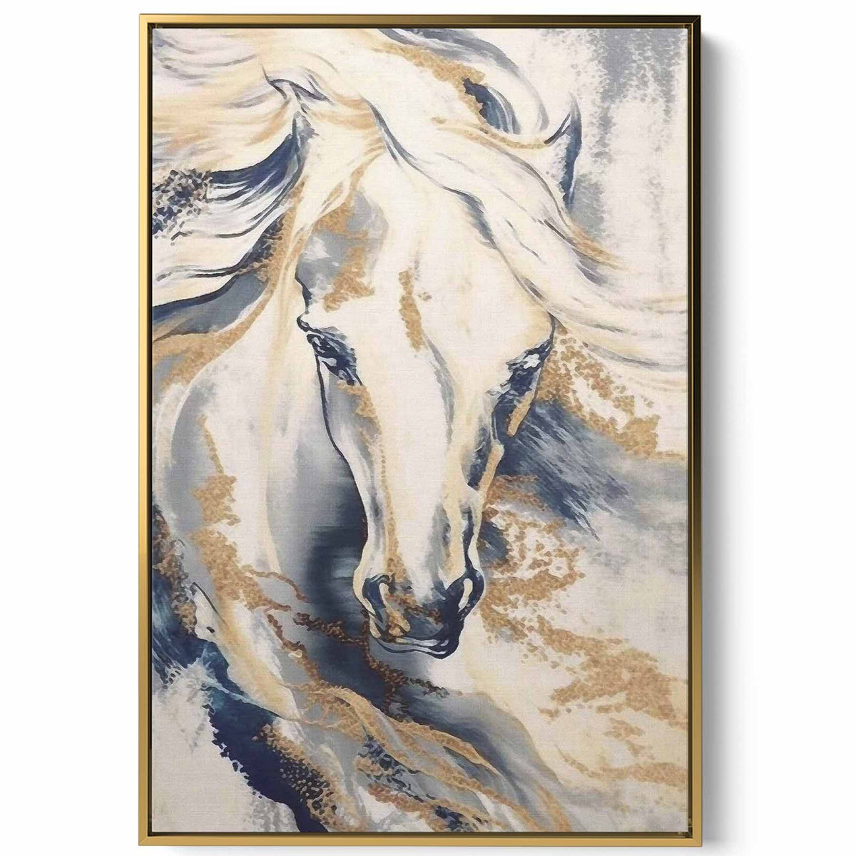Canvas Wall Art Stretched Over Wooden Frame with Gold Floating Frame Paintings & Pictures| LOWHA