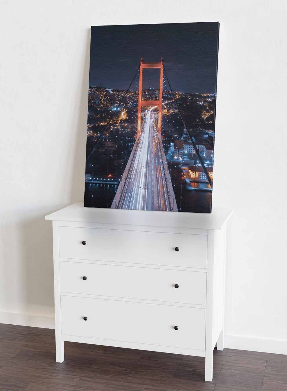 Canvas Wall Art Stretched Over Wooden Frame with Gold Floating Frame Paintings & Pictures| LOWHA