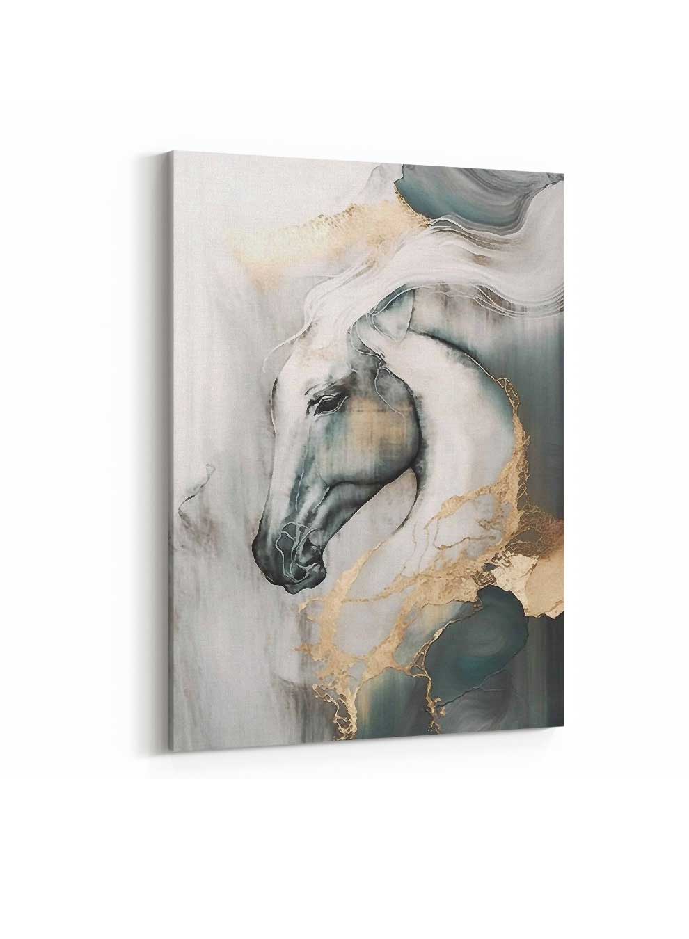 Canvas Wall Art Stretched Over Wooden Frame with Gold Floating Frame Paintings & Pictures| LOWHA