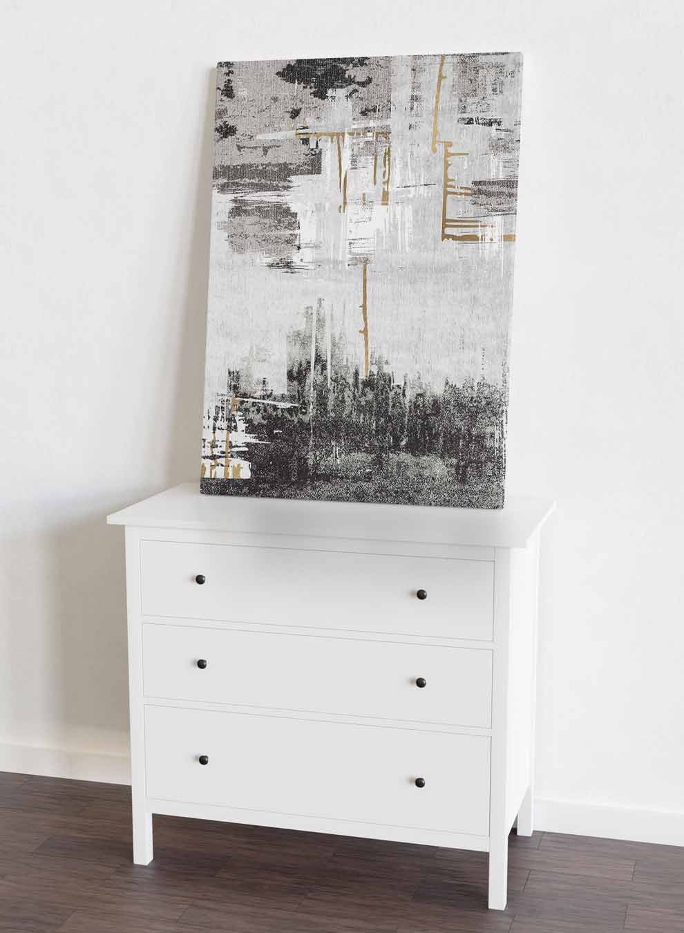 Canvas Wall Art Stretched Over Wooden Frame with Gold Floating Frame Paintings & Pictures| LOWHA