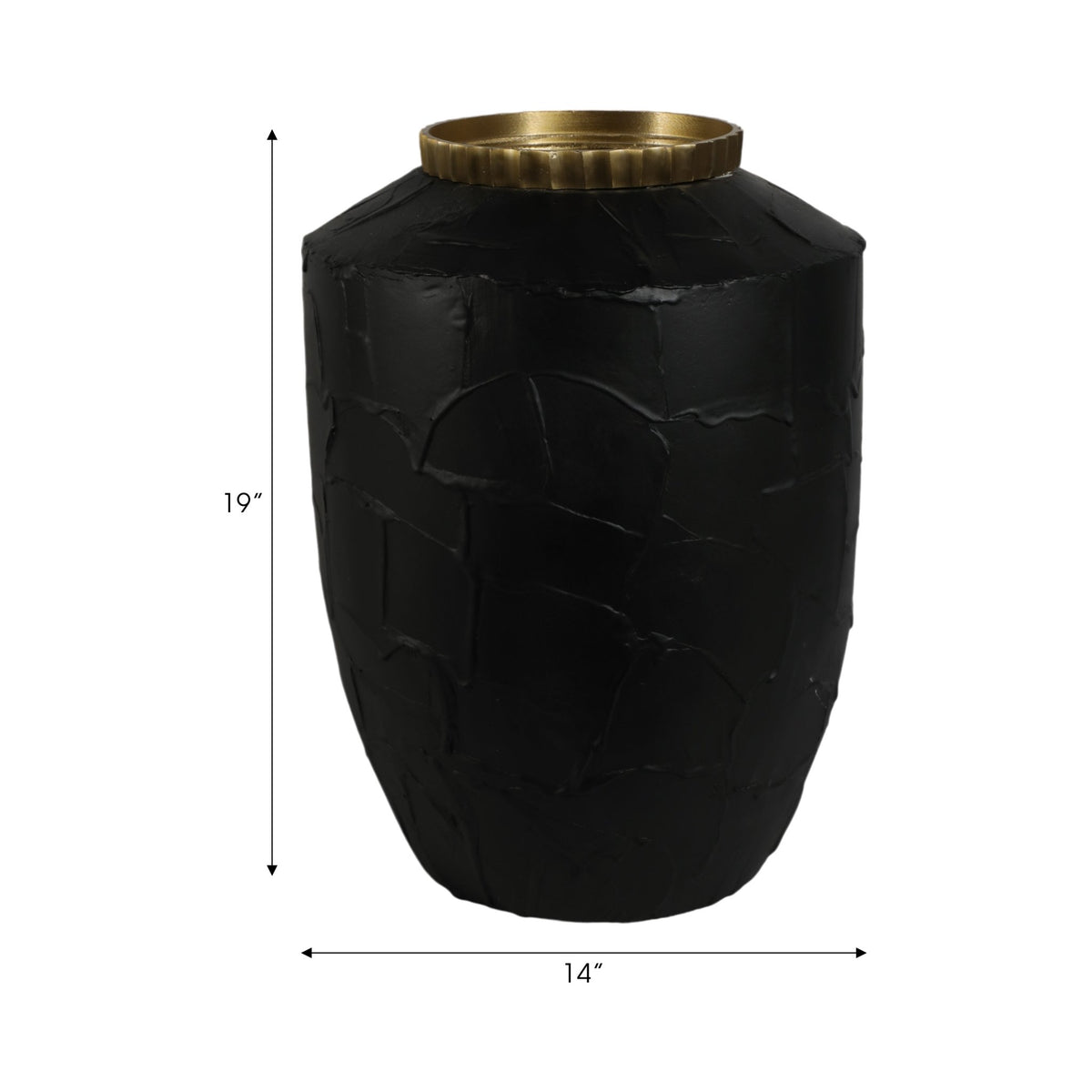 Canvon Black Ecomix Vase Vases and Jars| Sagebrook Home