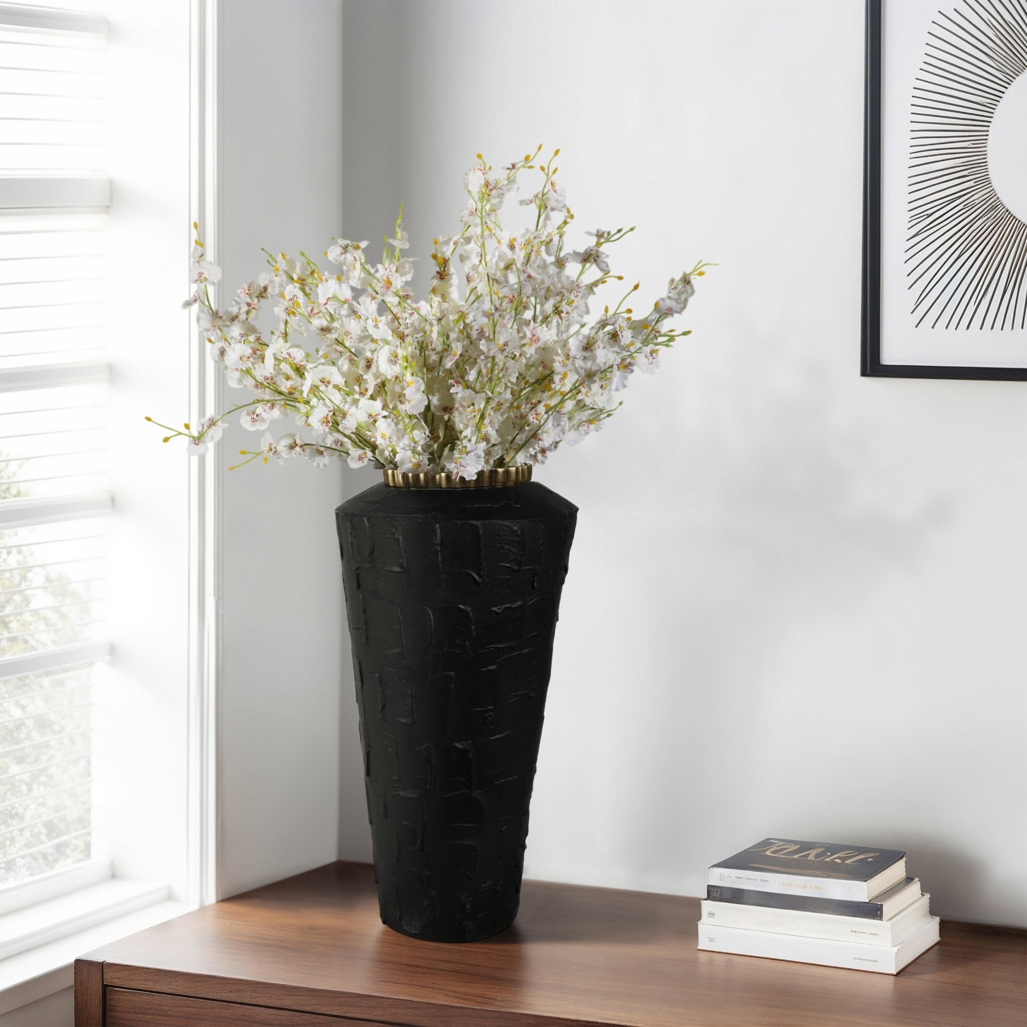 Canvon Black Ecomix Vase Vases and Jars| Sagebrook Home