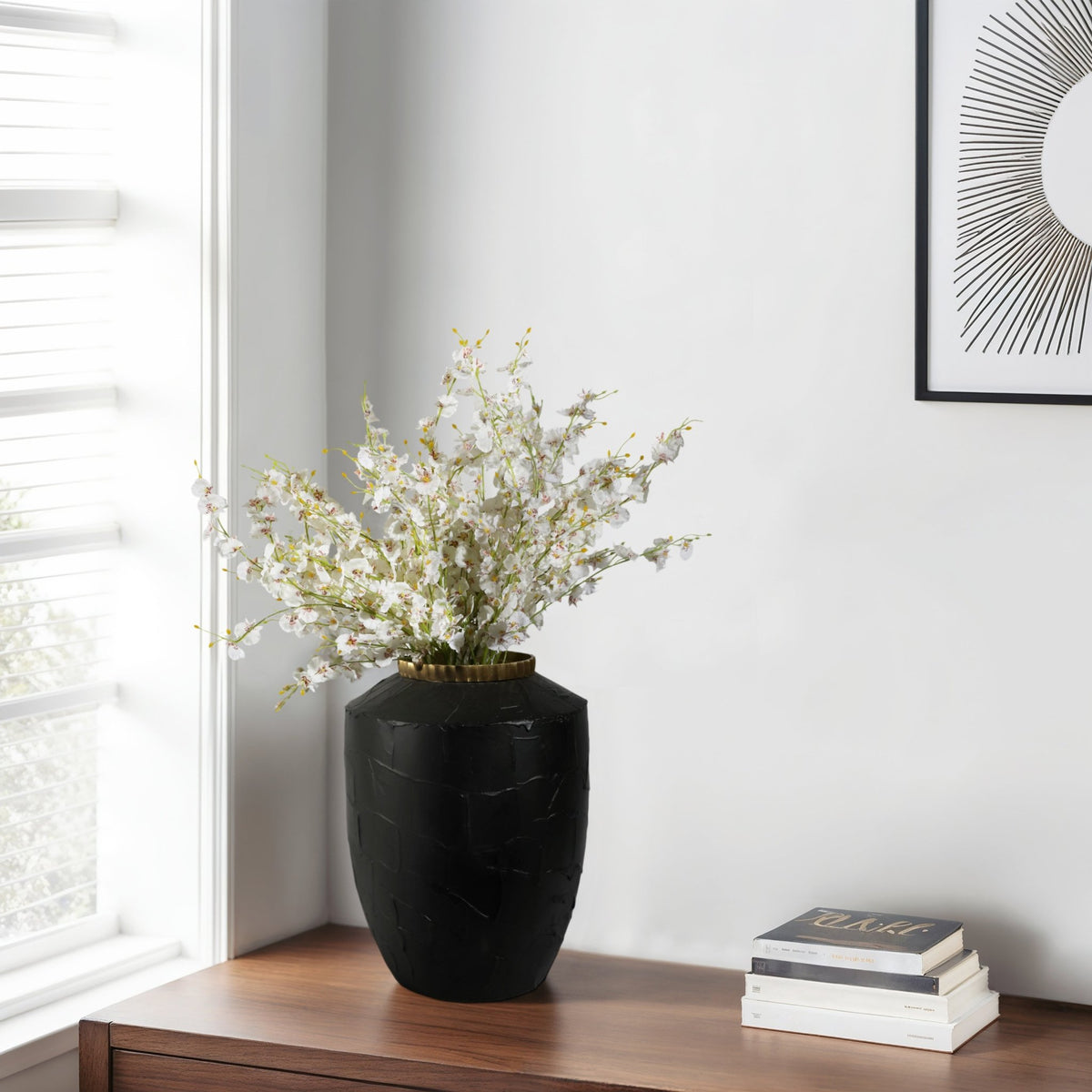 Canvon Black Ecomix Vase Vases and Jars| Sagebrook Home