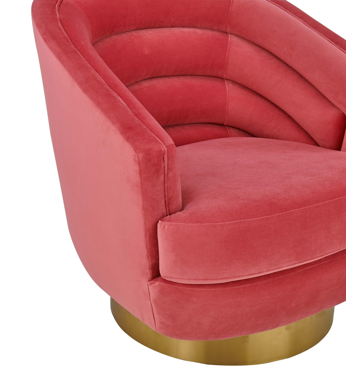 Canyon Hot Pink Velvet Swivel Chair Chairs| TOV