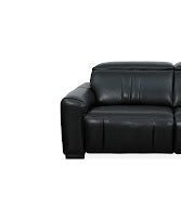 Canyon Luxe Black Leather Motion Power LAF (104cm) Recliners| Roots Furniture