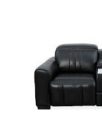 Canyon Luxe Black Leather Motion Power LAF (84cm) Recliners| Roots Furniture