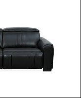 Canyon Luxe Black Leather Motion Power RAF (104cm) Recliners| Roots Furniture
