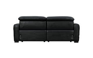 Canyon Luxe Black Leather Motion Power RAF (104cm) Recliners| Roots Furniture