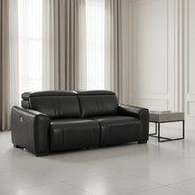 Canyon Luxe Black Leather Motion Power RAF (104cm)