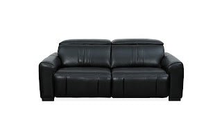 Canyon Luxe Black Leather Motion Power RAF (104cm) Recliners| Roots Furniture