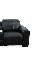 Canyon Luxe Black Leather Motion Power RAF (84cm) Recliners| Roots Furniture