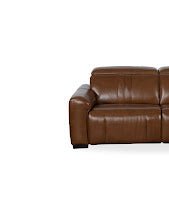 Canyon Luxe Brown Leather Motion Power LAF (104cm) Recliners| Roots Furniture