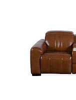 Canyon Luxe Brown Leather Motion Power LAF (84cm) Recliners| Roots Furniture