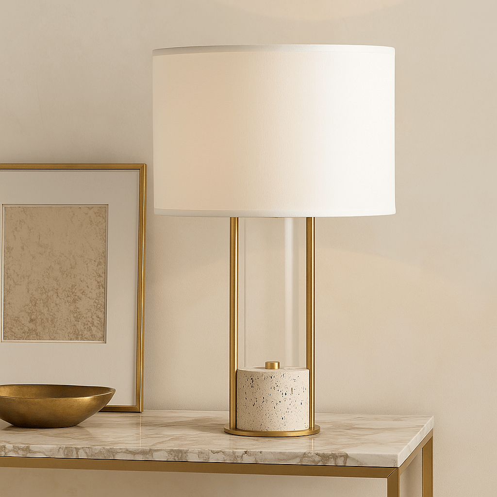 Canyon Travertine table lamp Table Lamps| Roots Furniture