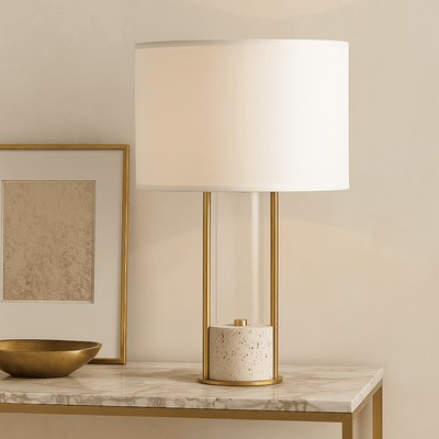 Canyon Travertine table lamp - Al Rugaib Furniture