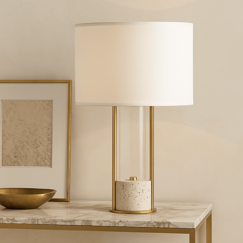 Canyon Travertine table lamp - Al Rugaib Furniture