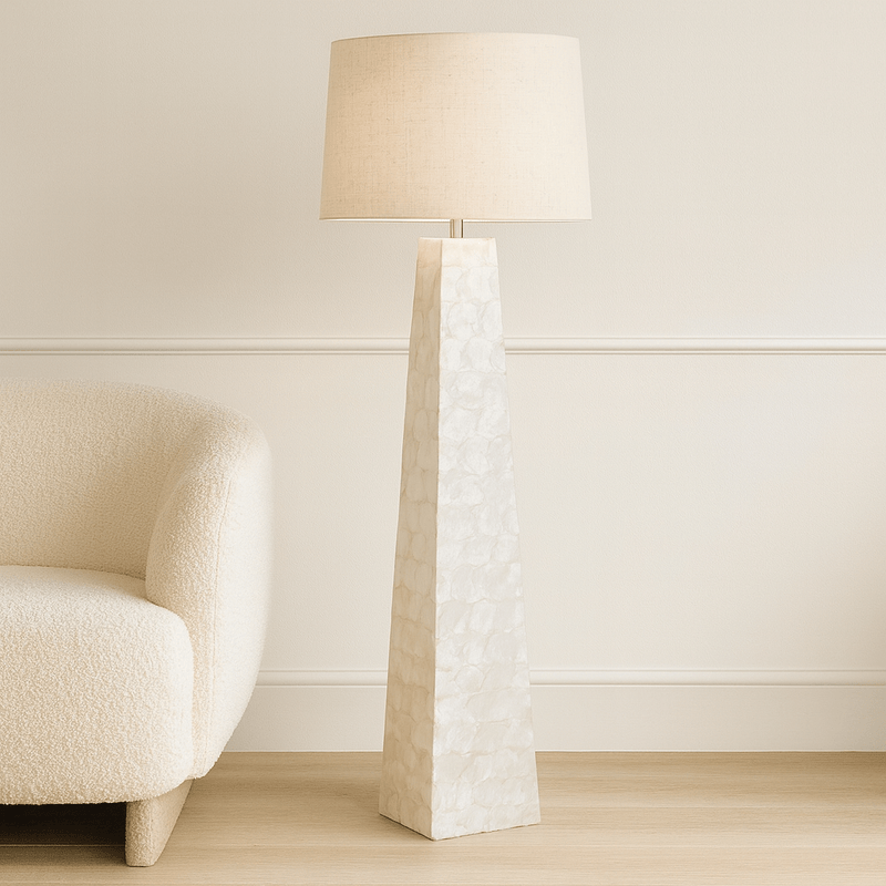 CAPIZ INLAY - Floor Lamp - Al Rugaib Furniture
