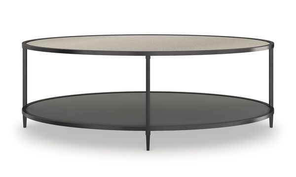 Caracole Classic - Smoulder Oval Cocktail Table - Al Rugaib Furniture