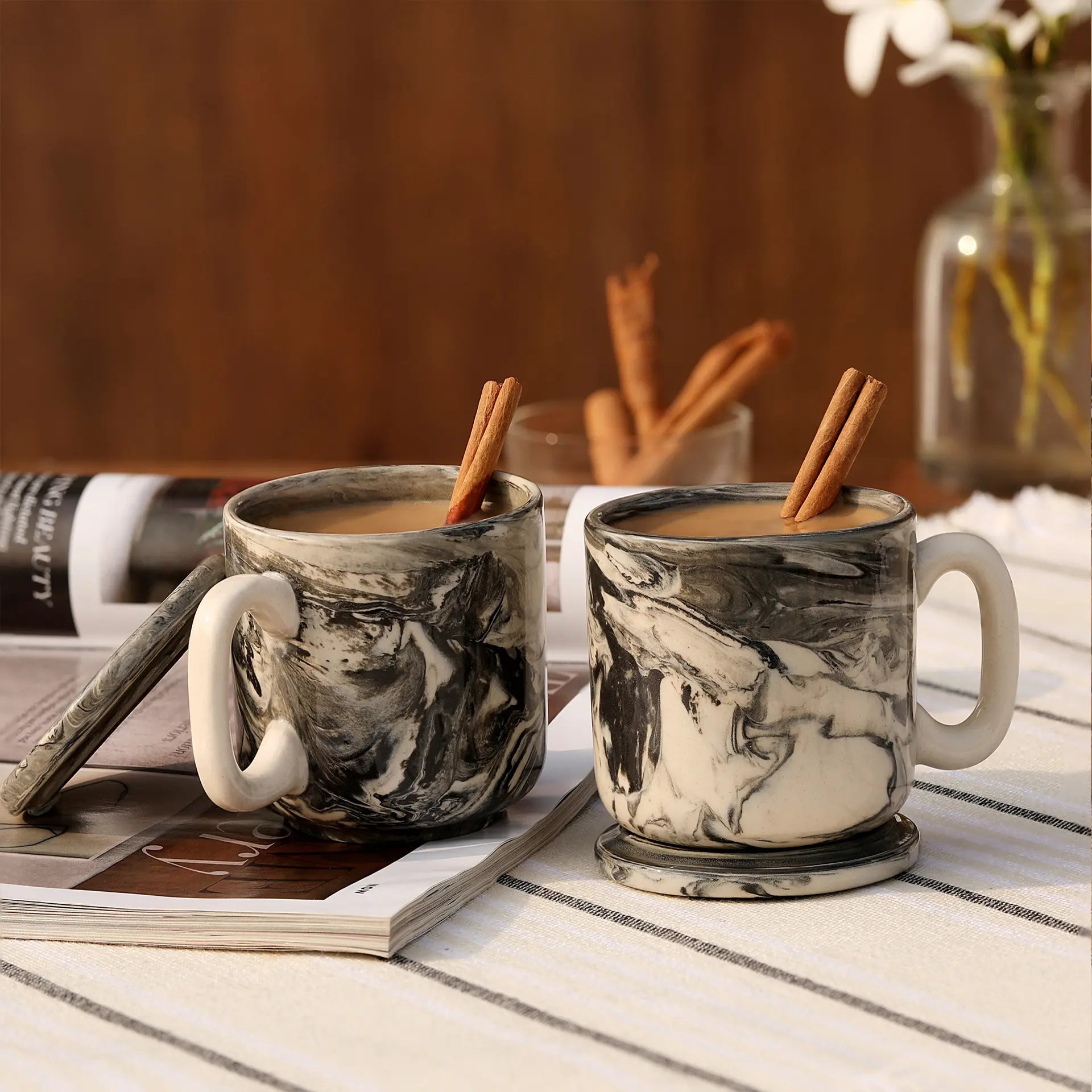 Carbon Ceramic Mug Set of Two Bottles & Containers| Roots Furniture