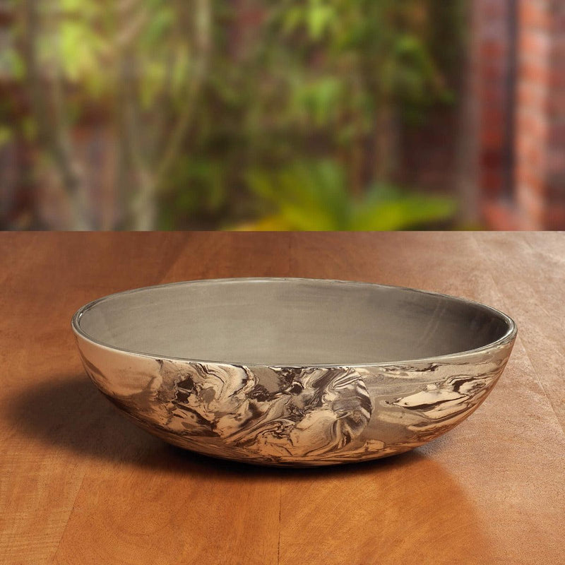 Carbon Ceramic Serving Bowl - Large - Al Rugaib Furniture
