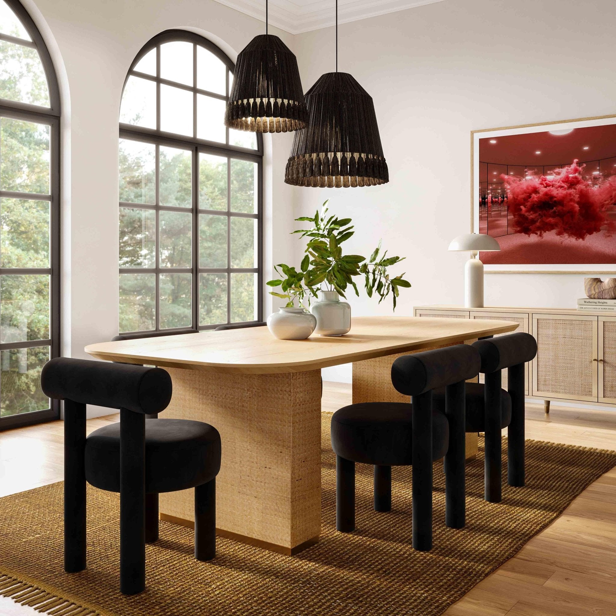 Carmel Black Velvet Dining Chair Dining Chairs| TOV