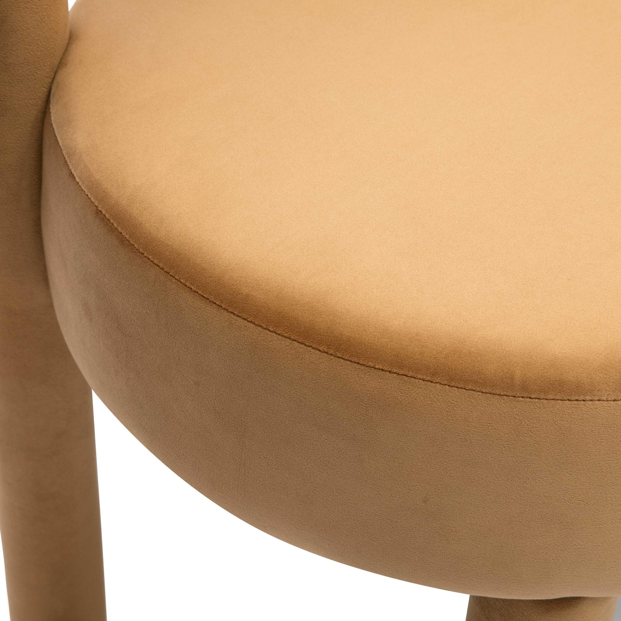 Carmel Cognac Velvet Dining Chair Dining Chairs| TOV
