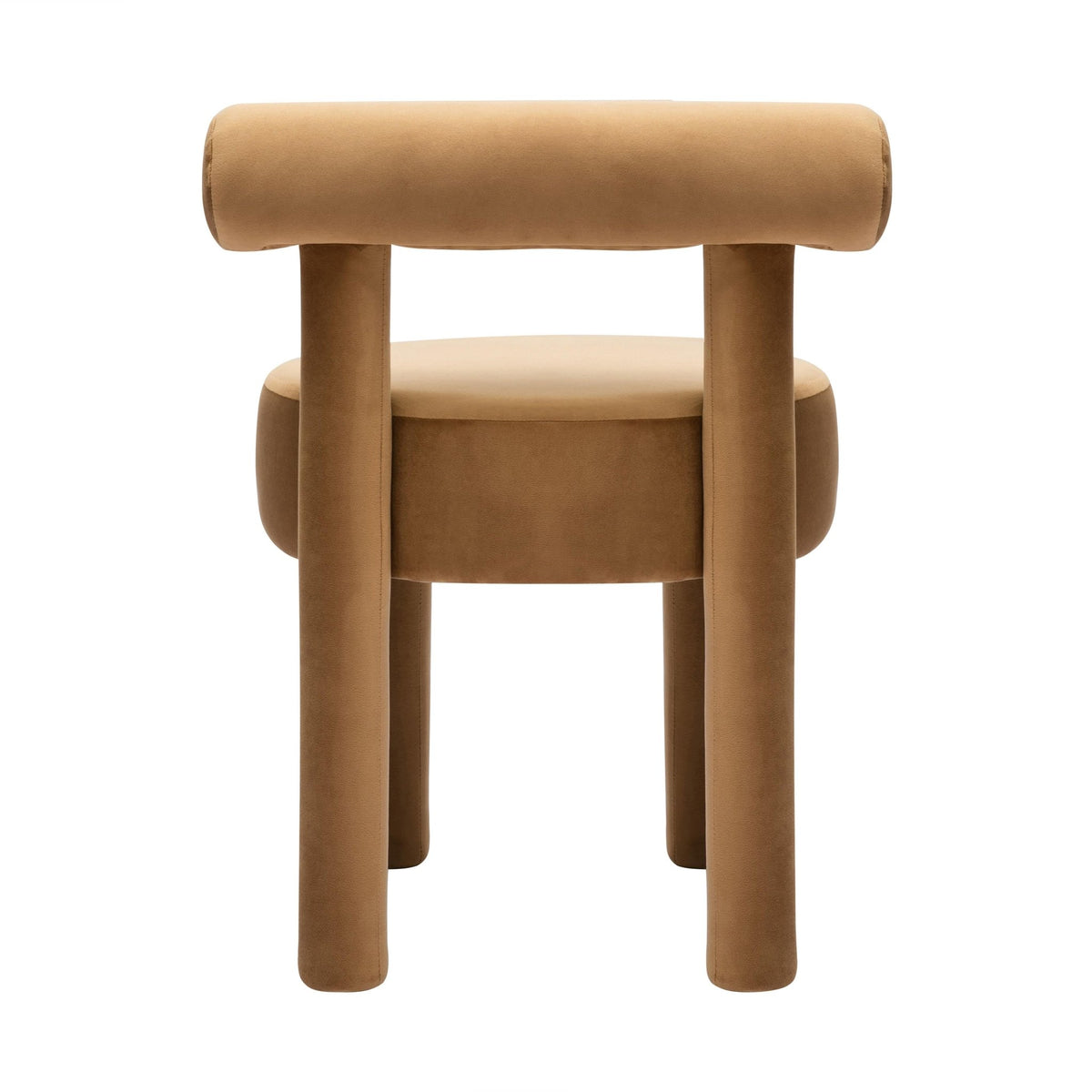 Carmel Cognac Velvet Dining Chair Dining Chairs| TOV
