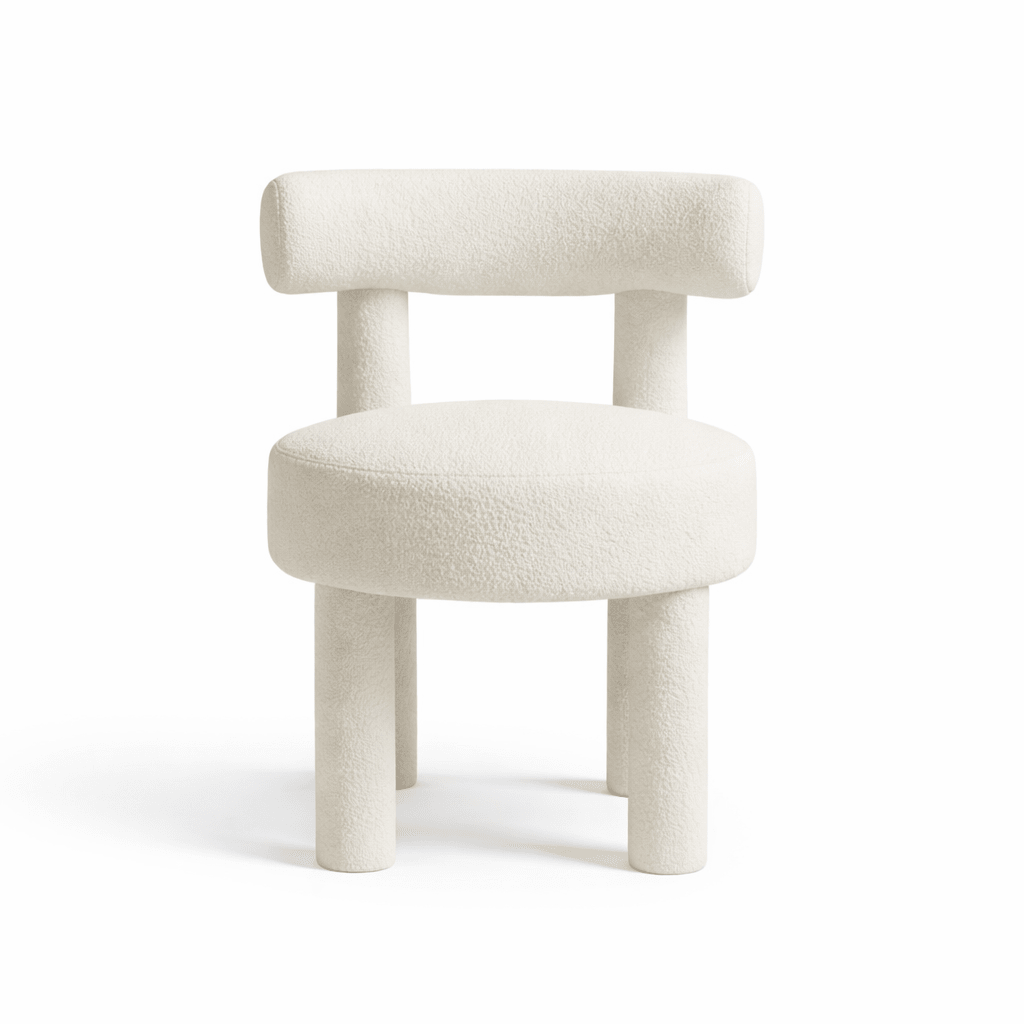 Carmel Cream Performance Boucle Dining Chair Dining Chairs| TOV