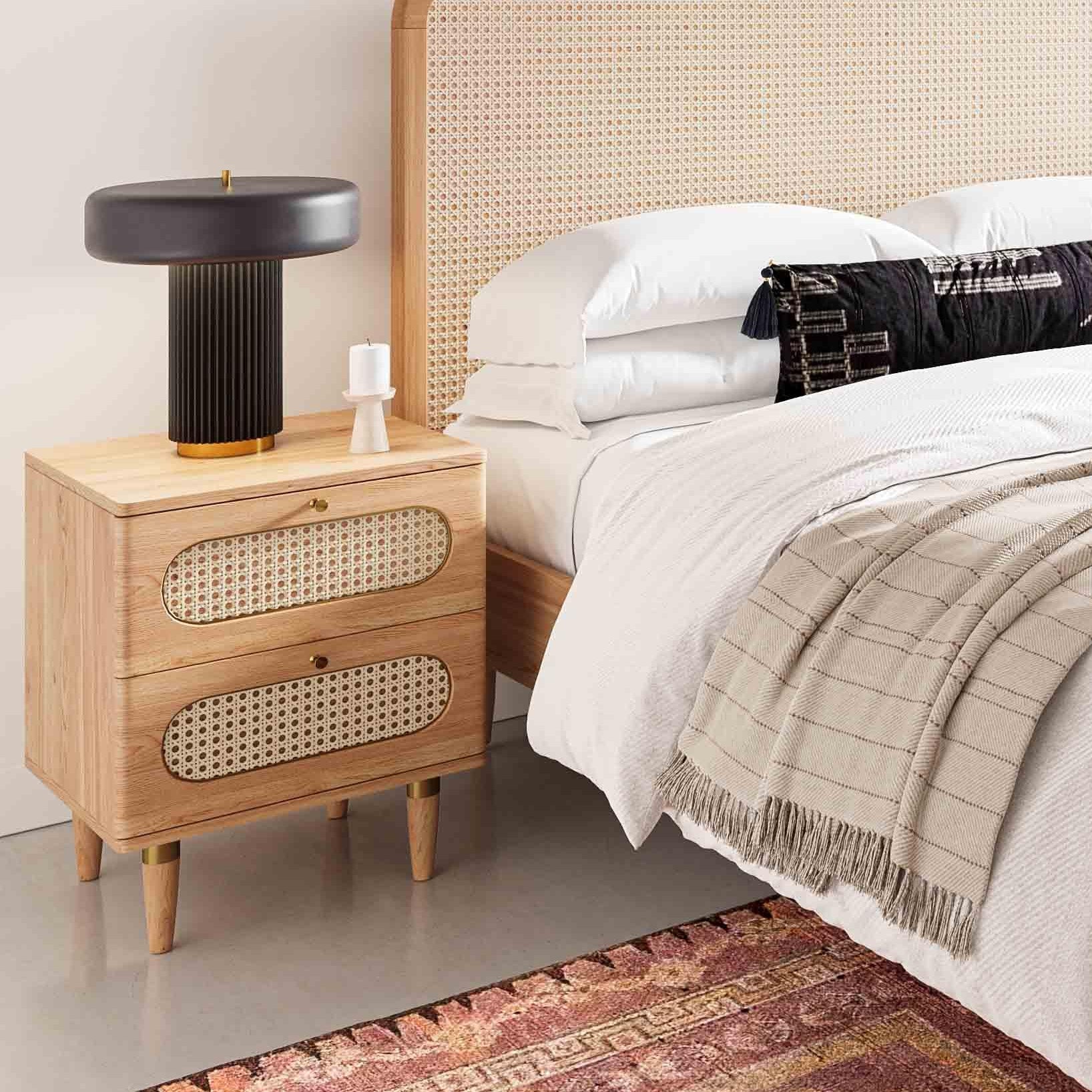 Carmen Cane Nightstand Nightstands| TOV